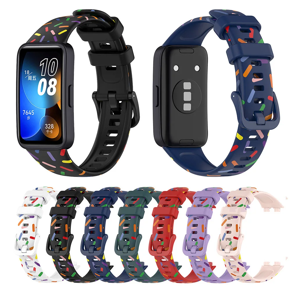 Correa de silicona impresa para pulsera Huawei Band 8/9/10