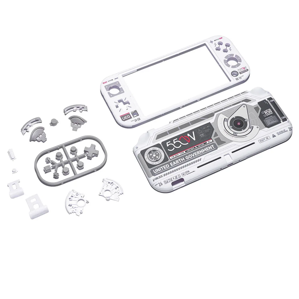 Funda para consola de juegos Switch Lite, reemplazo de botones de carcasa, accesorio de modificación de pantalla de película de vidrio templado - imagen 4