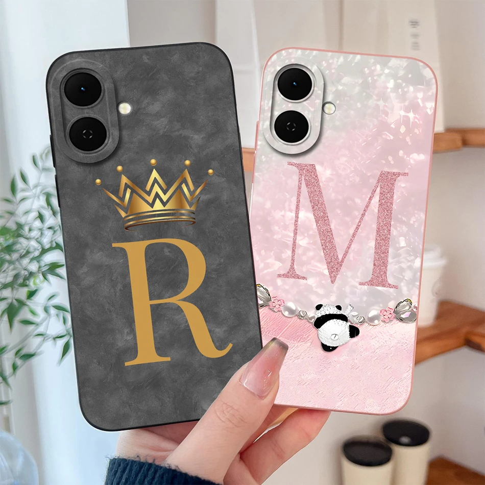 Funda para Tecno Spark Go 2, funda trasera para teléfono, letras creativas, cobertura de cámara, carcasa anticaída de silicona líquida suave de alta calidad - imagen 2