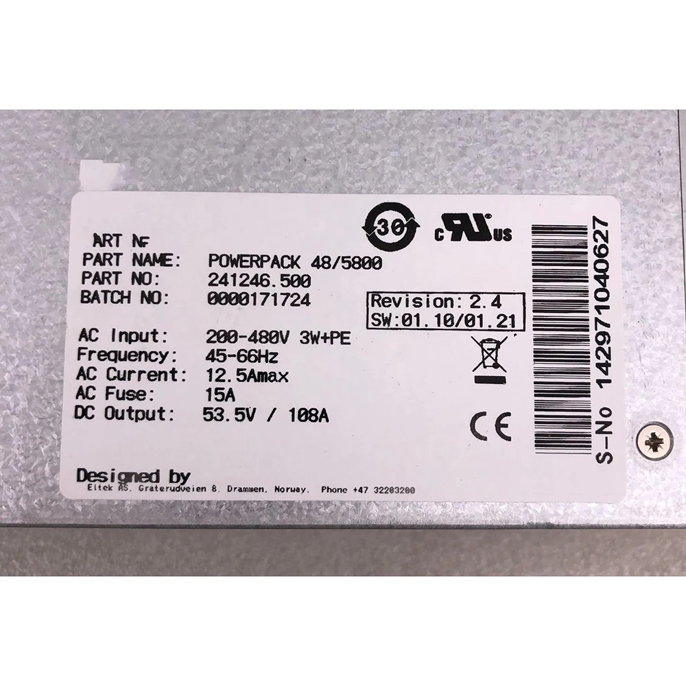 Para ELTEK Powerpack 48/5800 Módulo rectificador de potencia de comunicación 241246.500 - imagen 4