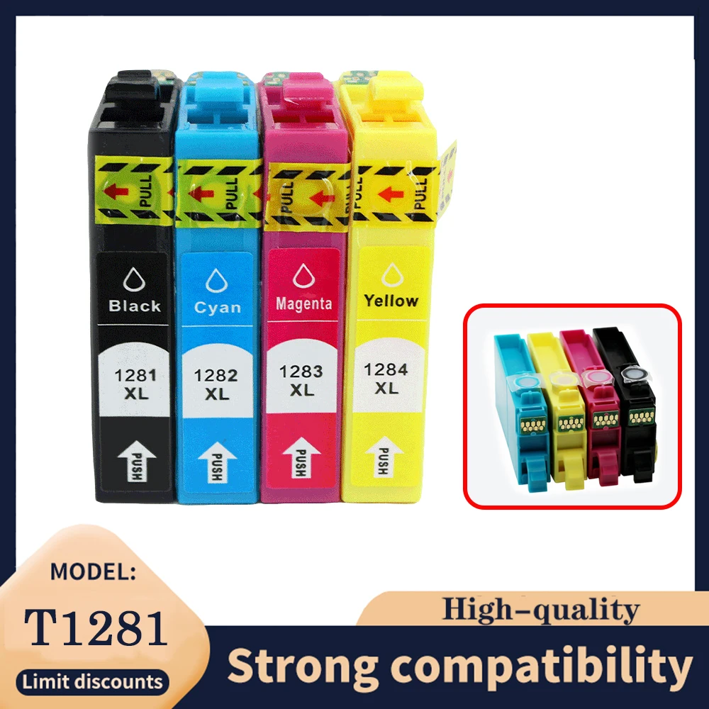 Cartucho de tinta Compatible T1281 T1282 T1283 T1284 para impresora Stylus S22 SX130 SX125 SX235W SX435W SX425W BX305F BX305FW - imagen 2