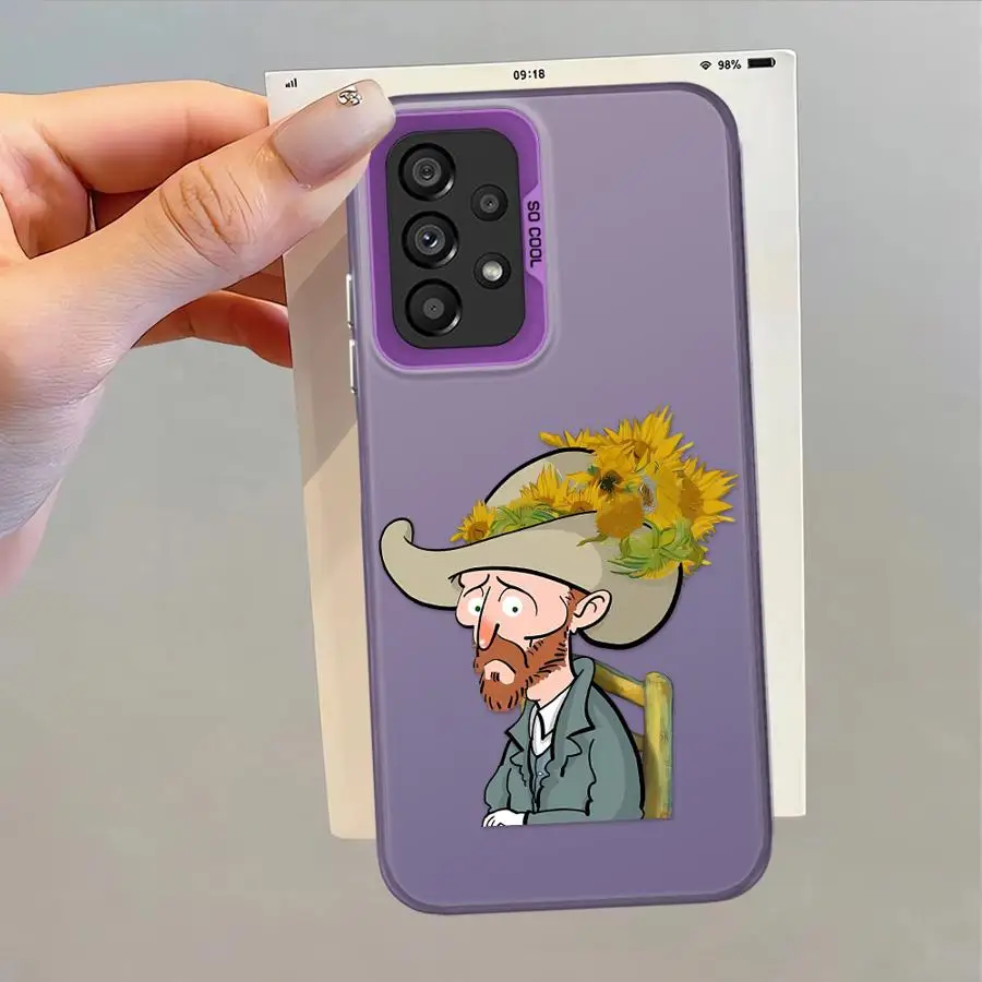 Van Gogh Creativity Flower Case for Samsung Galaxy A13 A20s A04e A03 A16 A02 A15 A06 A50 A11 A12 A14 Back Phone Cover - imagen 2