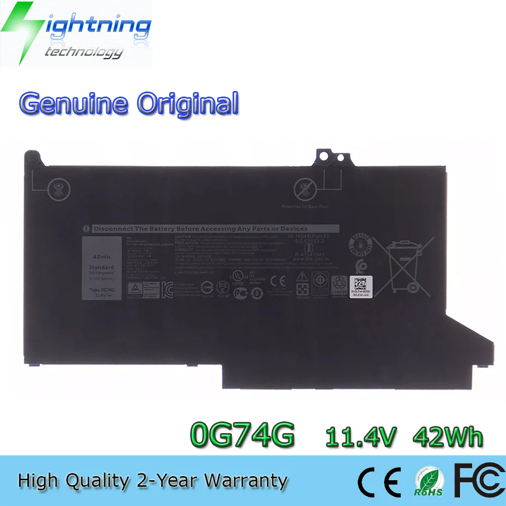 Batería genuina para portátil Dell Latitude Latitude 7280 7290 7380 7390 7480 7490 31CP5/57/79 0G74G 11,4 V 42Wh
