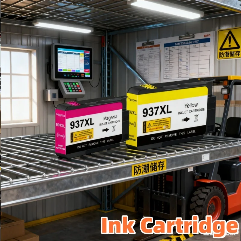 4 colores 1 Juego de cartuchos de tinta compatibles 937XL para HP officejet Pro 9730 9110b 9120 9130 9720 cartucho de color