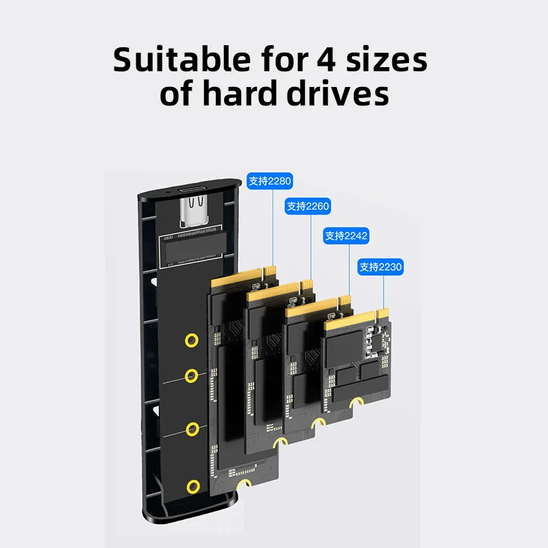 CoolFish M2 SSD Case NVMe Protocol Up To 10Gbps M.2 to USB Type C 3.2 Gen 2 Portable NVMe External Enclosure SSD Box - imagen 5