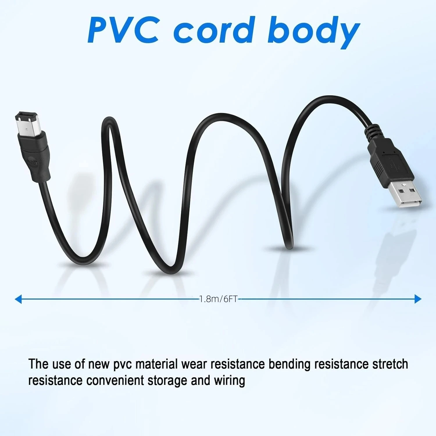 Cables conectores USB macho a Firewire IEEE1394 de 6 pines, adaptador IEEE 1394 de 6 pines a USB para impresora, cámara Digital, escáner, disco duro - imagen 4