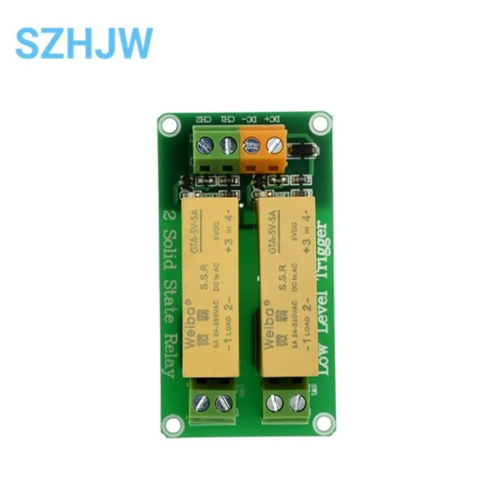 Módulo de relé de estado sólido de 1/2/4/8 Canal 5V/12V/24V entrada salida de CA 5A disparador de bajo nivel para la automatización Arduino PLC - imagen 3