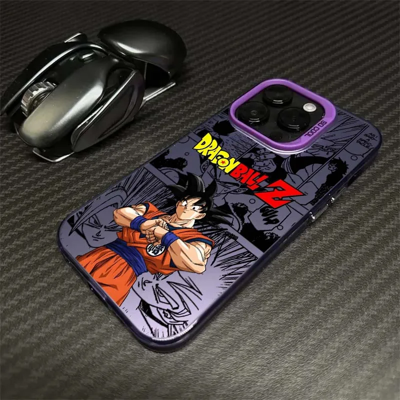 Anime d-dragon Ball Son Goku para iPhone 17 16 15 14 13 12 11 Air Pro Max Plus Mini funda plateada colorida para teléfono - imagen 4