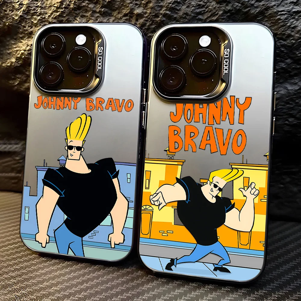 Funda de teléfono divertida de Johnny Bravo para iPhone 17 16e 16 15 14 13 12 11 mini Pro Max X XR XSMAX 8 7 Air Plus cubierta mate anticaída - imagen 2