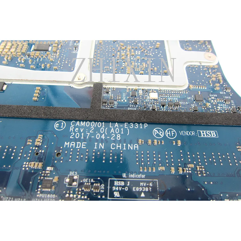 Yourui para la placa base del ordenador portátil DELL 5520 con SR32K E3-1505M V6 CPU M1200 CN-0GDXD5 0GDXD5 GDXD5 LA-E331P prueba completa - imagen 3