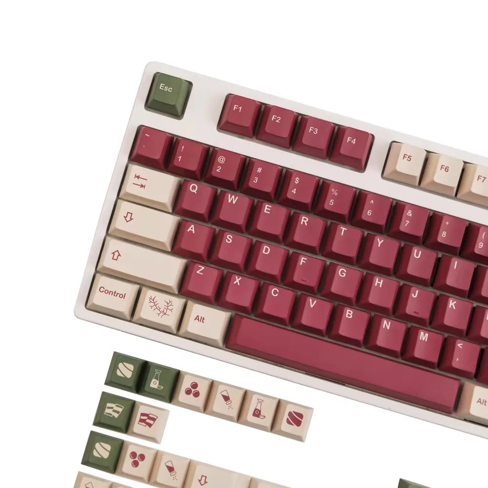 140 teclas GMK Poke Keycaps PBT Dye Subbed Key Caps Cherry Profile Keycap con 2.25U 2.75U 3U 7U Barra espaciadora ISO Enter - imagen 3