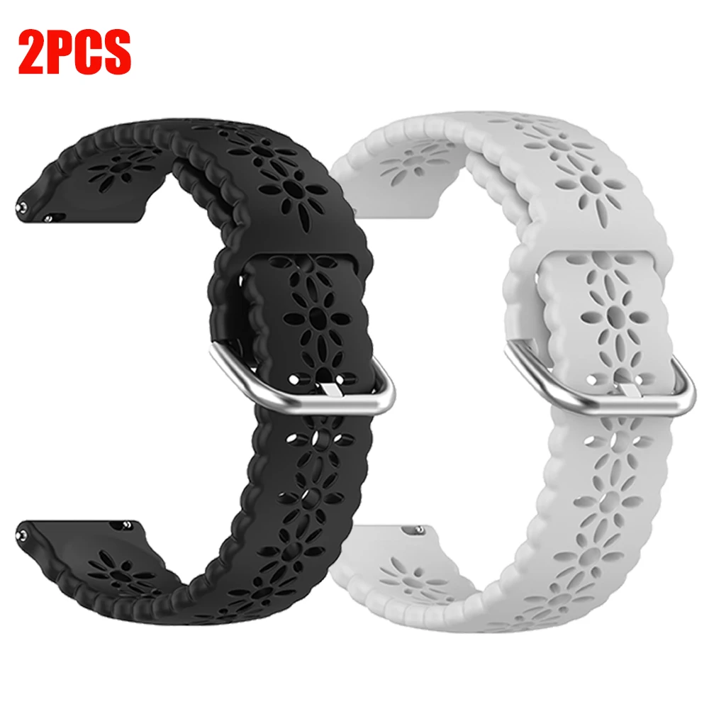 Correa de silicona 2pecs de 20mm y 22mm para Samsung Galaxy Watch 7 6 5 4 44mm 40mm 6 pulseras clásicas para Huawei Watch GT5 4Pro 3 2 Band