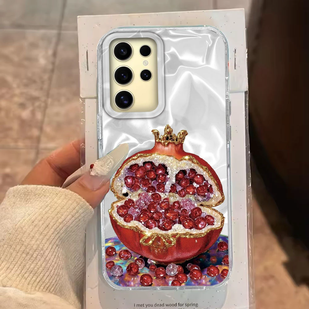 Funda de teléfono con textura de agua y estampado de loto y peonía blanca para Samsung Galaxy S25 edge S24 S23 S22 S21 FE Plus Ultra TPU - imagen 5