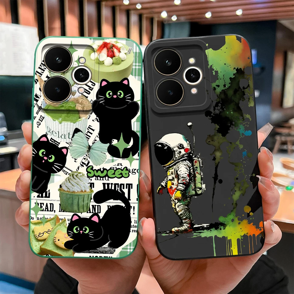 Para Realme 15 Pro 5G funda de teléfono encantadores patrones de dibujos animados regordetes cubierta trasera de alta calidad para Realme15 parachoques de silicona líquida suave - imagen 4