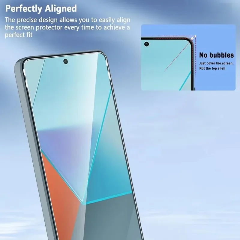 Protector de pantalla de película de vidrio templado de cobertura completa, 2 uds., para Xiaomi Redmi Note 14 13 12 11 Pro 4G 5G Redmi 15C 14C 13C 12C - imagen 3