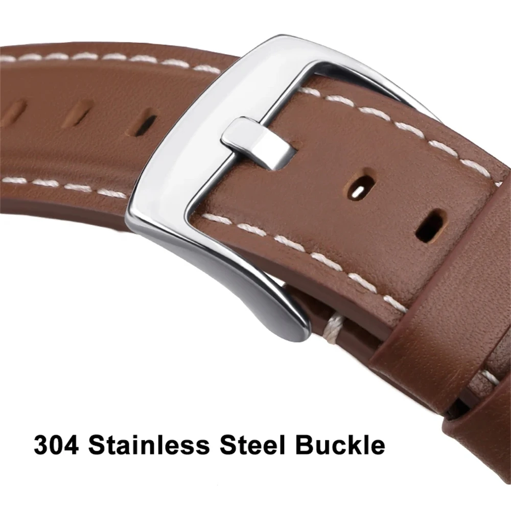 Correa de reloj de cuero de 22mm para Zeblaze Stratos 2 Ultra Band para Zeblaze Vibe 7 Pro Btalk 3 Pro/Plus Beyond Ares 3 Pro GTS - imagen 4