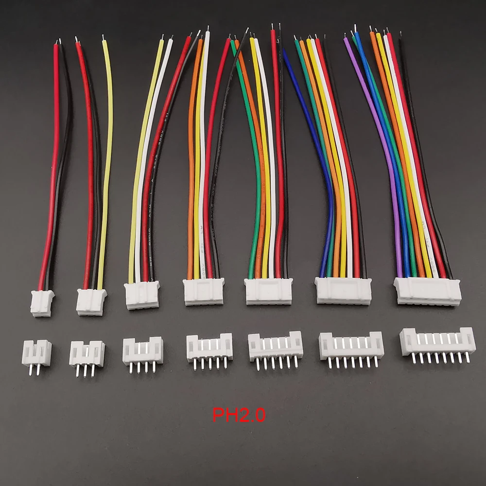 5 pares JST PH2.0 JST XH2.54 2,0mm 2,54mm conector hembra + conector macho con Cable 2 3 4 5 6 7 8 pines Cable con enchufe 10CM 20CM - imagen 2