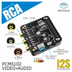 Módulo RCA Audio Vídeo M5Stack – Compuesto Oficial