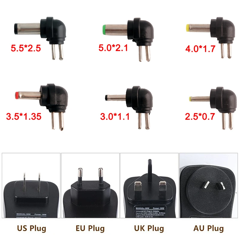 Adaptador de fuente de alimentación de 12V, 2A, 30W, ajustable, 3V, 5V, 6V, 9V, 12V, USB, transformador de fuente de alimentación Universal AC DC de 220V a 12V ACDC SMPS - imagen 4