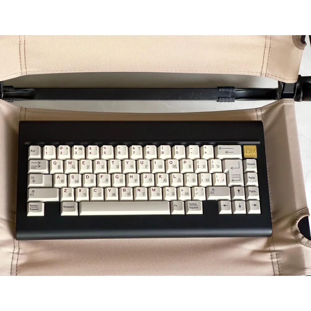 Teclas rusas huecas Retro 6085 perfil de cereza PBT 145 teclas accesorio de juego tallado frontal teclas ergonómicas teclado mecánico - imagen 2