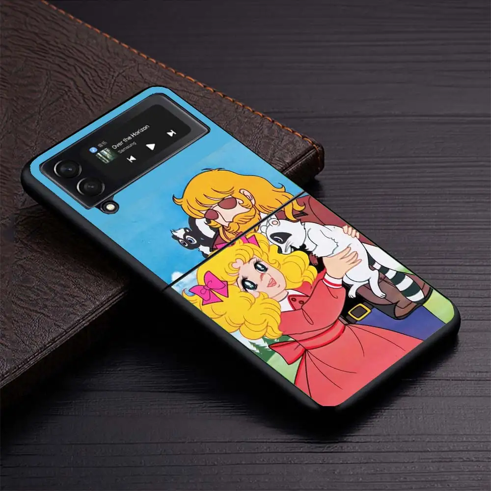 Fundas de teléfono negras de Anime Candy 90s para Samsung Z Flip 7 6 5 4 3 Galaxy de lujo ZFlip7 ZFlip6 Flip5 Flip4 Flip3 funda Z Flip - imagen 5