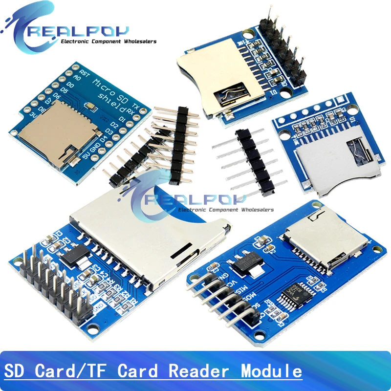 Placa de expansión de almacenamiento Micro SD D1 Mini módulo de tarjeta TF Mini tarjeta Micro SD TF módulo de protección de memoria con pines para Arduino ARM AVR