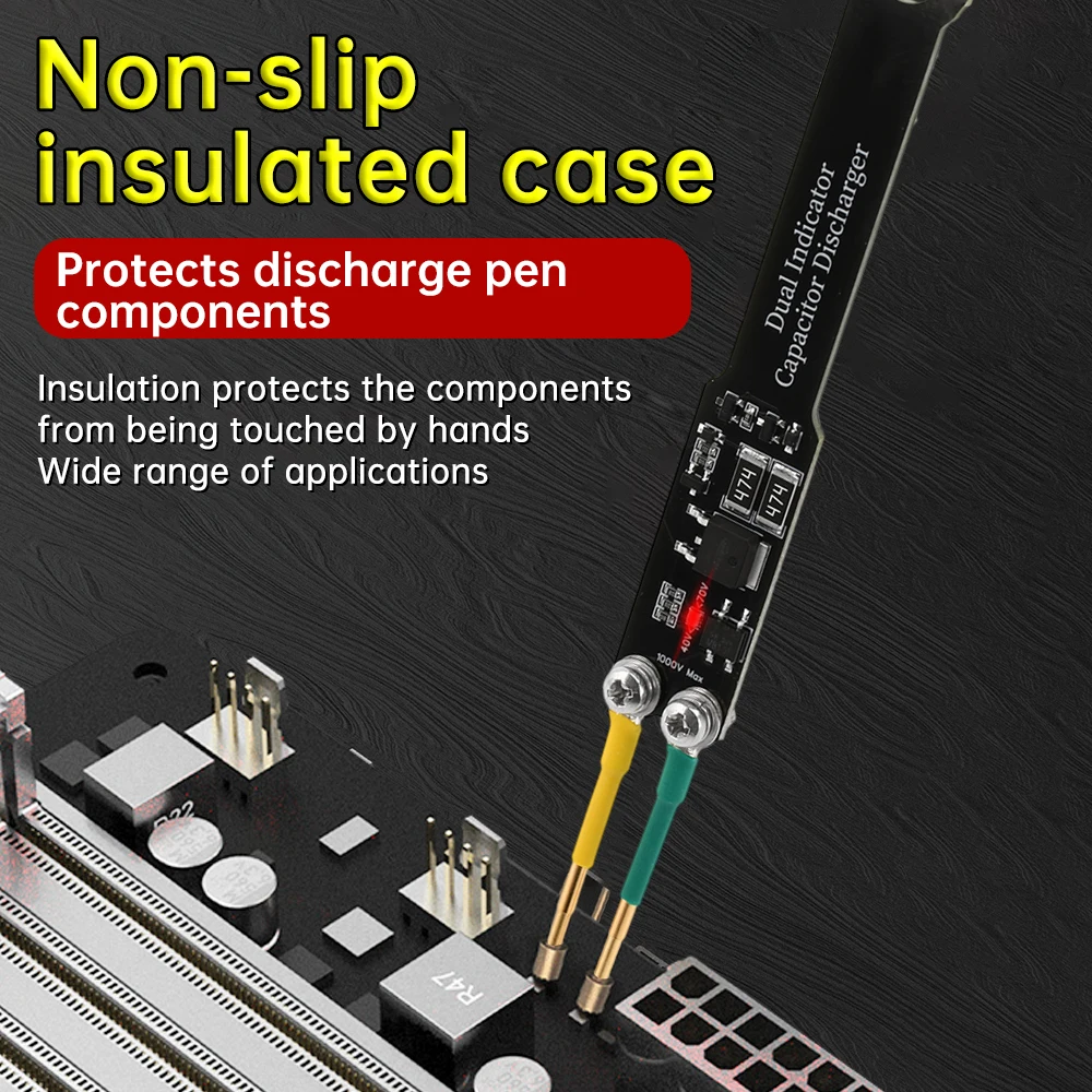 Pluma de descarga de condensador, herramienta de reparación de descarga de temperatura constante AC/DC, herramienta antigolpes sin polaridad positiva o negativa - imagen 2