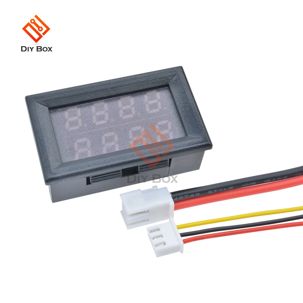 Medidor de voltaje de corriente Digital de alta precisión, Detector LED azul y rojo, Amp, voltímetro, amperímetro, pantalla Dual de 100 pulgadas, CC de 0,56 V, 10A - imagen 3