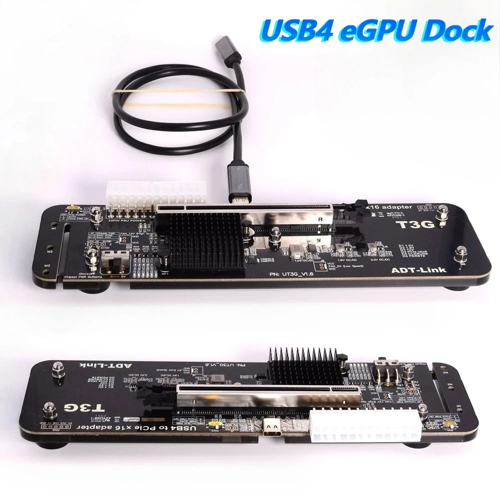 Tarjeta gráfica externa UT3G USB4 a PCIe x16 eGPU adaptador PCI-E 4,0 X4 Thunderbolt 3/4 perfecto para PC portátiles NUC ITX STX