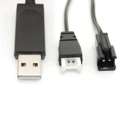 Cable USB 3.7V carga batería litio drones helicópteros