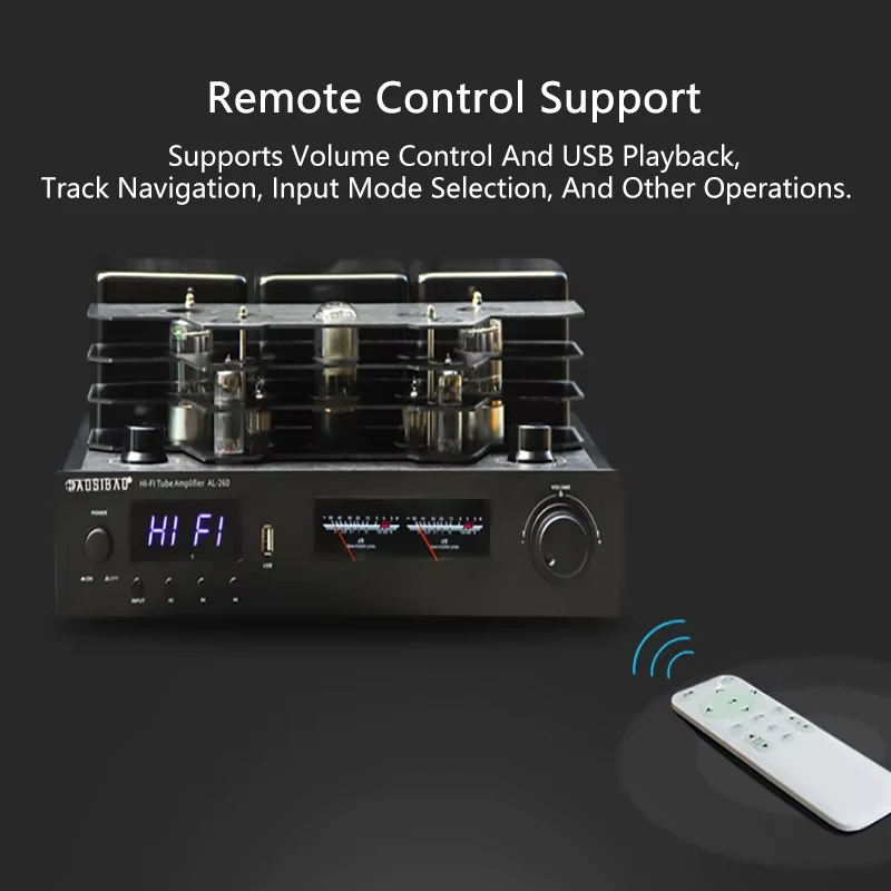 AMPLIFICADOR DE 7 tubos de 400W, amplificador Bluetooth 5,0, amplificadores SNR de 80dB, amplificadores HiFi USB sin pérdidas, entrada óptica Coaxial para estudio de cine en casa - imagen 4