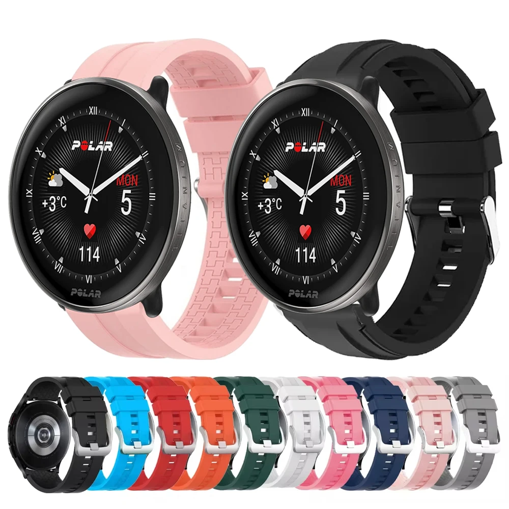 Correa deportiva de silicona para reloj POLAR IGNITE 3 2 VANTAGE V3 M2 M / UNITE/GRIT X Pro/Pacer, pulsera de 20mm y 22mm