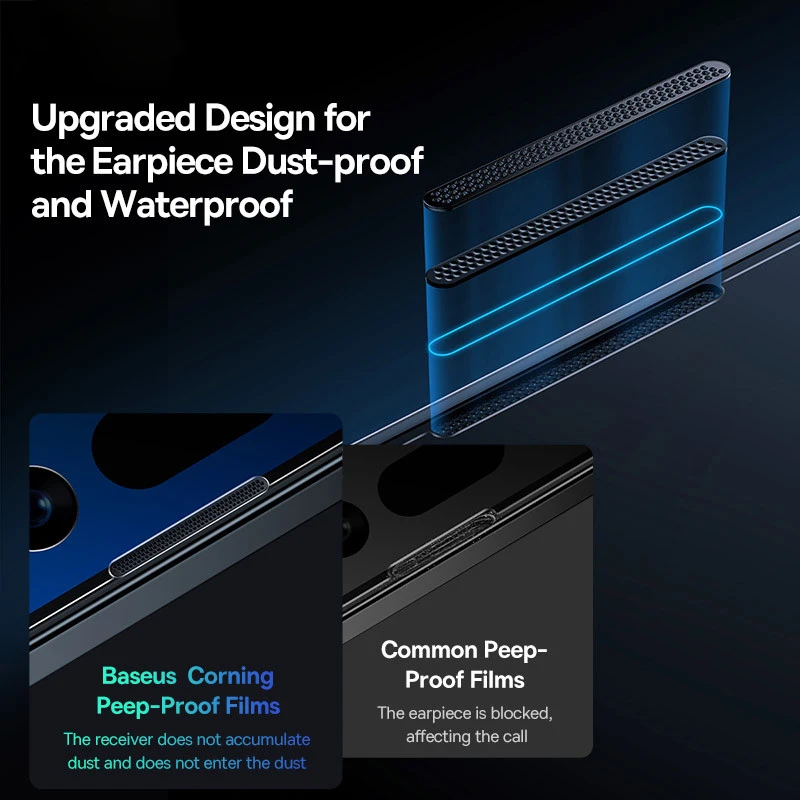 Baseus Vidrio templado para iPhone 17-13 Protector antiespionaje - imagen 4