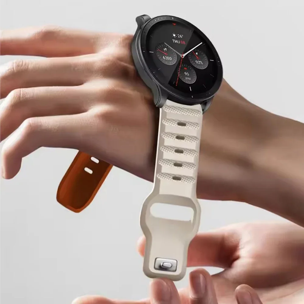 Correa de silicona para reloj Amazfit BALANCE, 22mm, 20mm, GTR 4 3 Pro 2e/GTS 4 3 2/Bip 5 U Stratos 3 2, pulsera Original - imagen 5