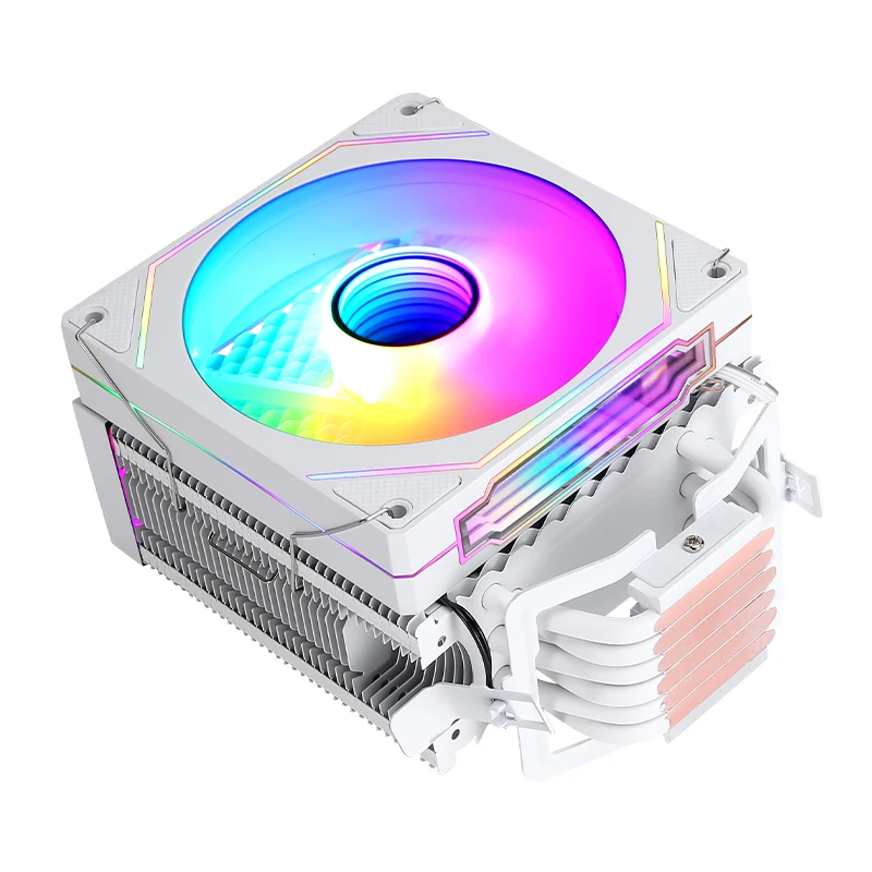 Radiador temático QiuzAim PC negro/blanco 4/6 tubo de calor enfriador de CPU ventilador Argb 120mm instalación Intel LGA2011 x79 x99 1200 1700 115x AMD - imagen 4