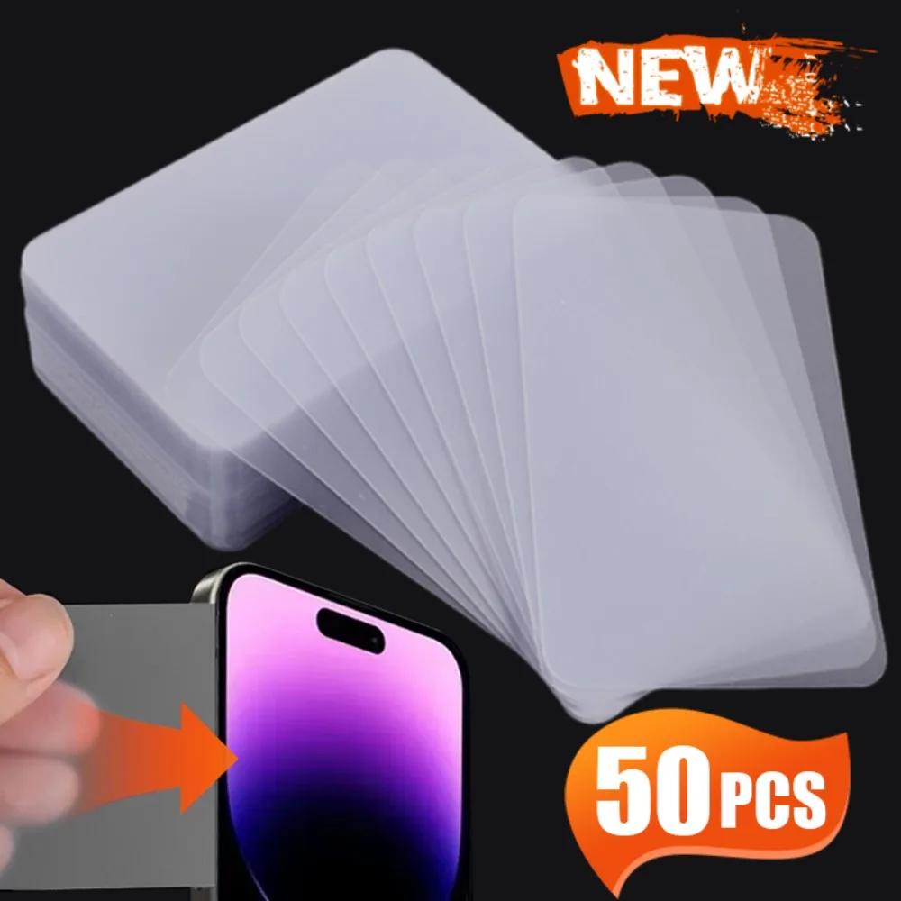 Abridor de pantalla de teléfono con tarjeta de plástico, herramienta de extracción de palanca Flexible ultrafina, herramientas de reparación transparentes para pantalla LCD de tableta móvil, 1-50 Uds.