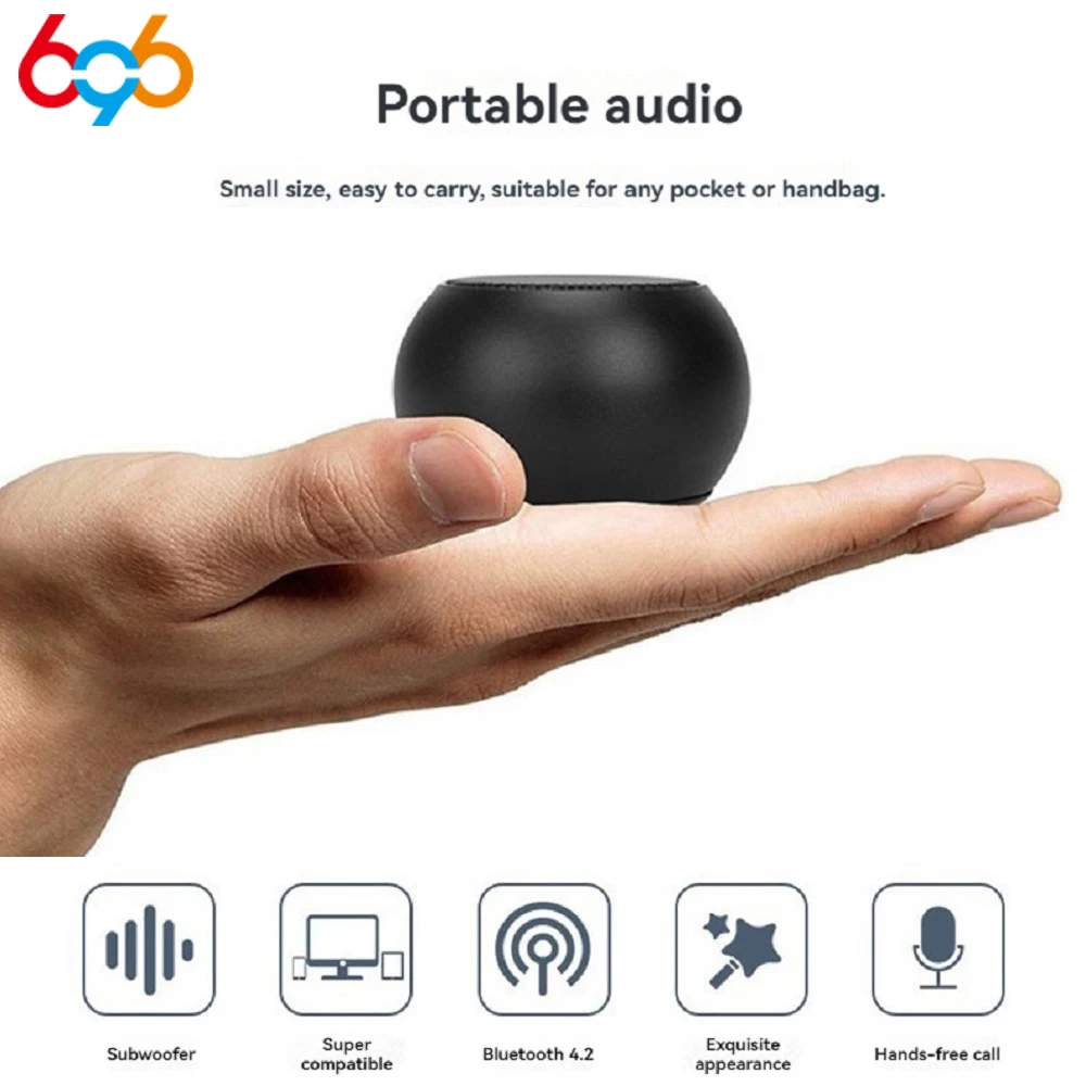 Altavoz Bluetooth inalámbrico de alta calidad, portátil, pequeña pistola de acero, Subwoofer pesado de Metal, nuevo Mini Altavoz pequeño Bluetooth para exteriores