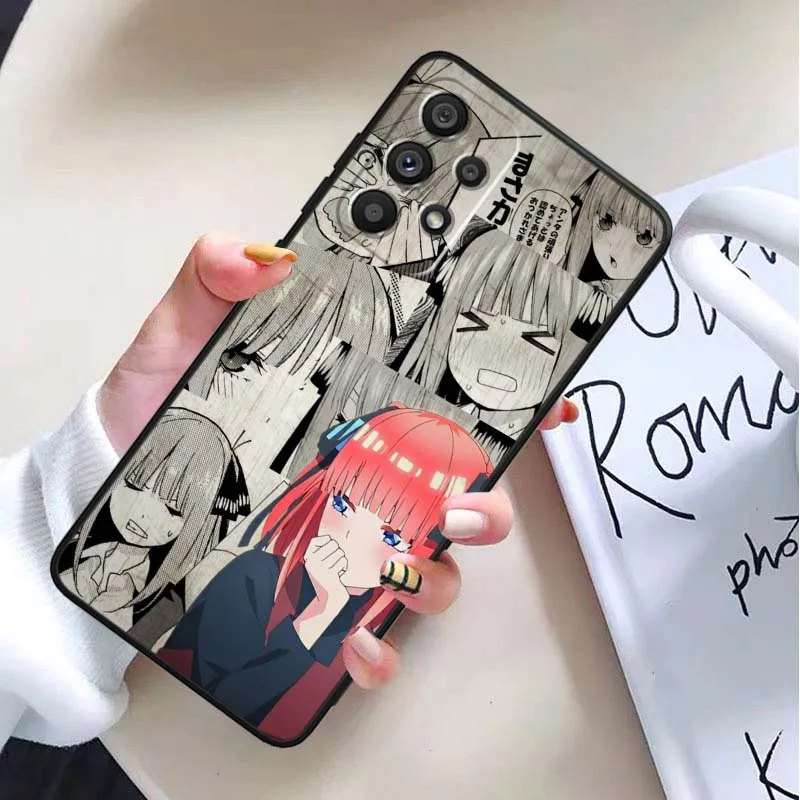 Miku Nakano Anime para Samsung Galaxy A30 A31 A32 A33 A35 A36 A40 A41 A42 A50 A51 A52 A53 funda de teléfono negra - imagen 4