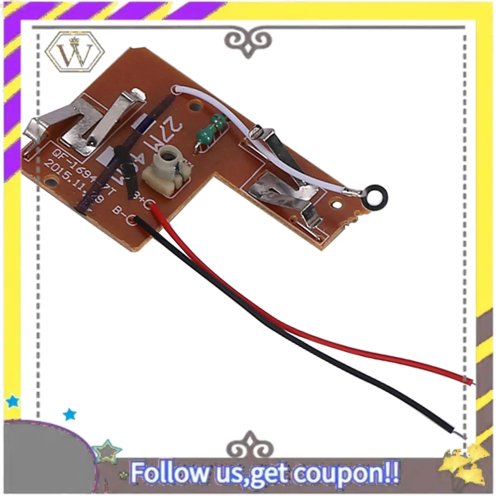 AU33-1 Juego de placa receptora y transmisor remoto de 4 canales 40MHZ con antena para piezas de Control remoto de Robot de coche RC DIY - imagen 5