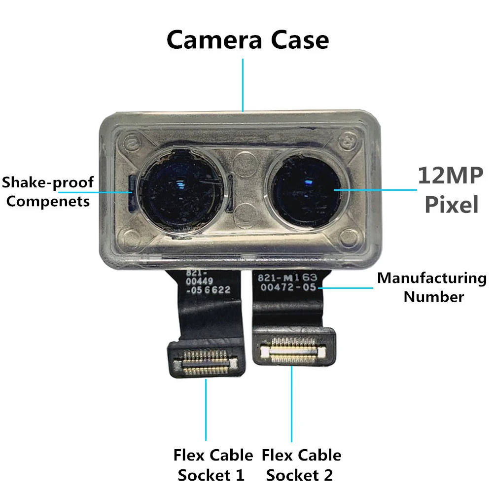 Cámara trasera para iPhone 4S 6S 7 8 Plus, lente principal trasera, Cable flexible, cámara para iphone X XR XS MAX 11 12 PRO - imagen 5