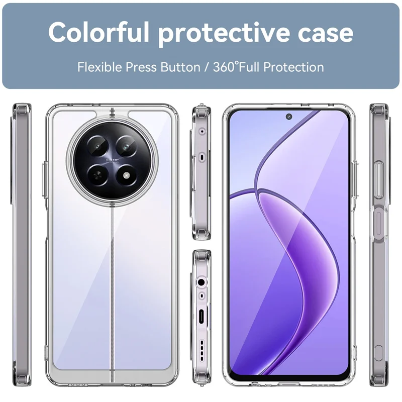 Funda para Realme 12 5G, carcasa a prueba de golpes, armadura trasera, transparente, OPPO Realme 12 5G - imagen 4