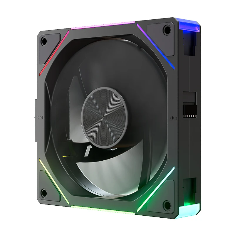 TEUCER 1 Uds JM-5 ventilador con cubierta de ordenador 12CM ARGB efecto de luz de espejo ventilador Modular sin cable 4 pines PWM refrigeración por agua ventilador enfriador de 360mm - imagen 5
