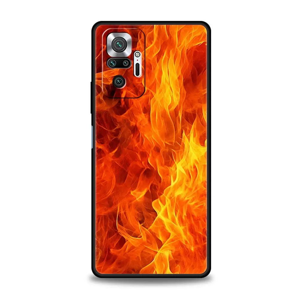 Funda de teléfono con patrón de llama para Xiaomi Redmi Note 14 13 12 5G 11 10 Pro Plus 4G 9S 9 14C 13C 12C 10C 9C 9A funda suave de TPU - imagen 2