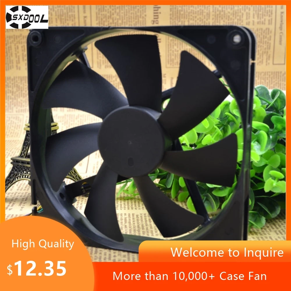 Ventilador de fuente de alimentación PSU 135 140mm 14025 14cm 12V 0.7A Doble rodamiento de bolas PWM Ventilador de refrigeración de energía D14BM-12 para sistemas de alto rendimiento - imagen 5