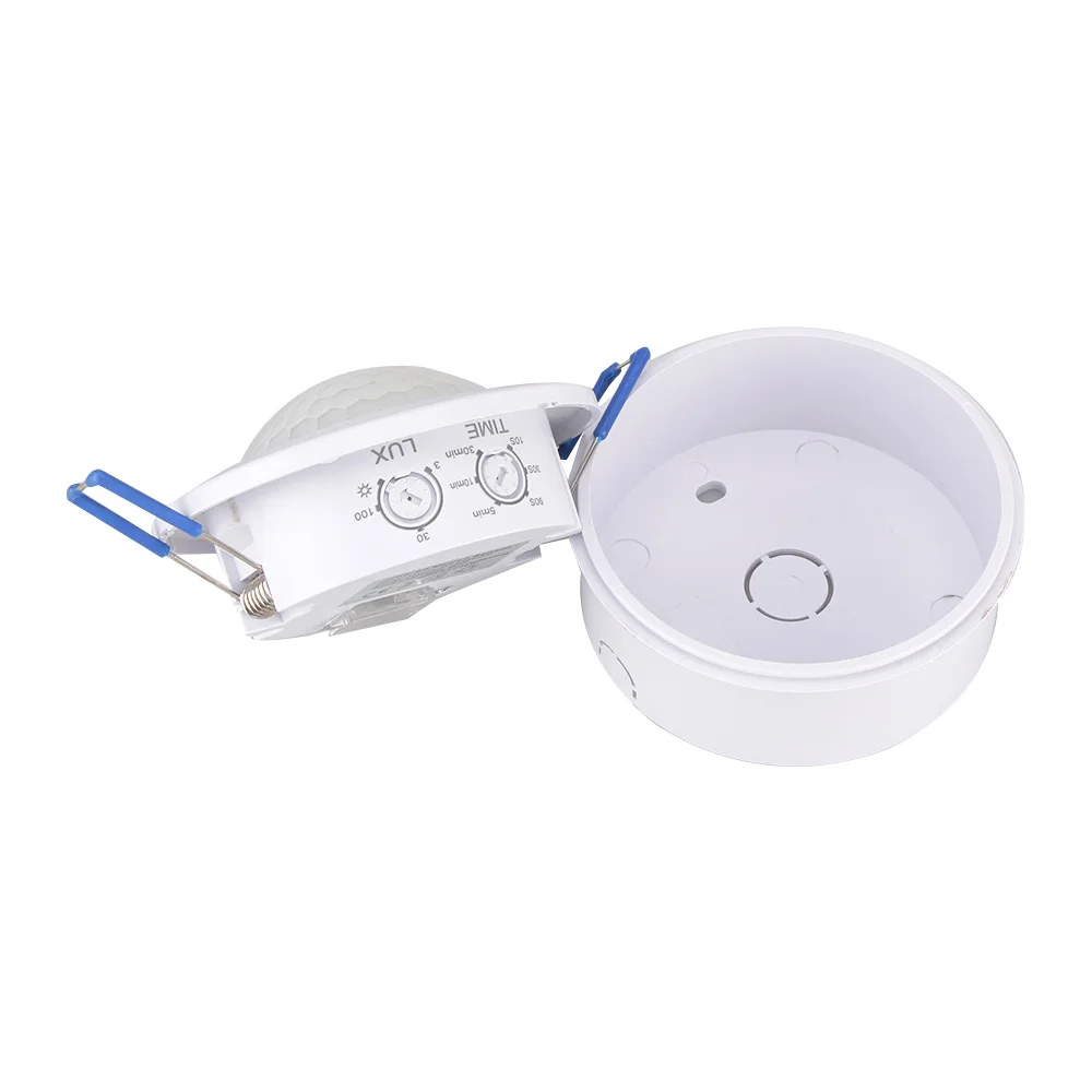 Interruptor de Sensor infrarrojo de cuerpo humano AC 220V-240V 500-1200W Detector LED interruptores inteligentes 3-200lux Sensor de luz de proyección ajustable - imagen 5