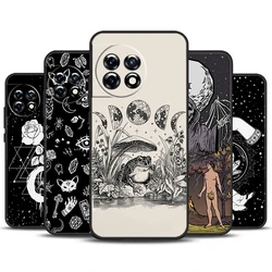 Funda de bruja gótica con Luna de brujería oculta para OnePlus Nord CE 2 Lite 3 2T N30 N20 N10 OnePlus 11 12 10T 12R 10R 8 9 10 Pro