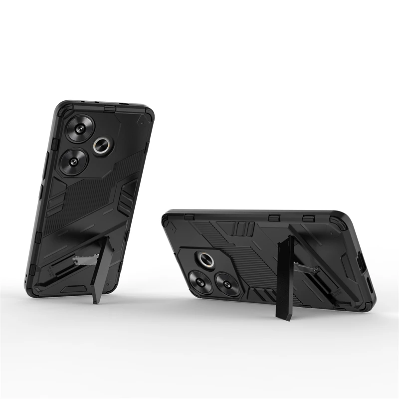 Funda a prueba de golpes para Xiaomi POCO F6, protector de silicona dura de lujo, soporte Invisible para teléfono, funda para POCO F6 Pro - imagen 3