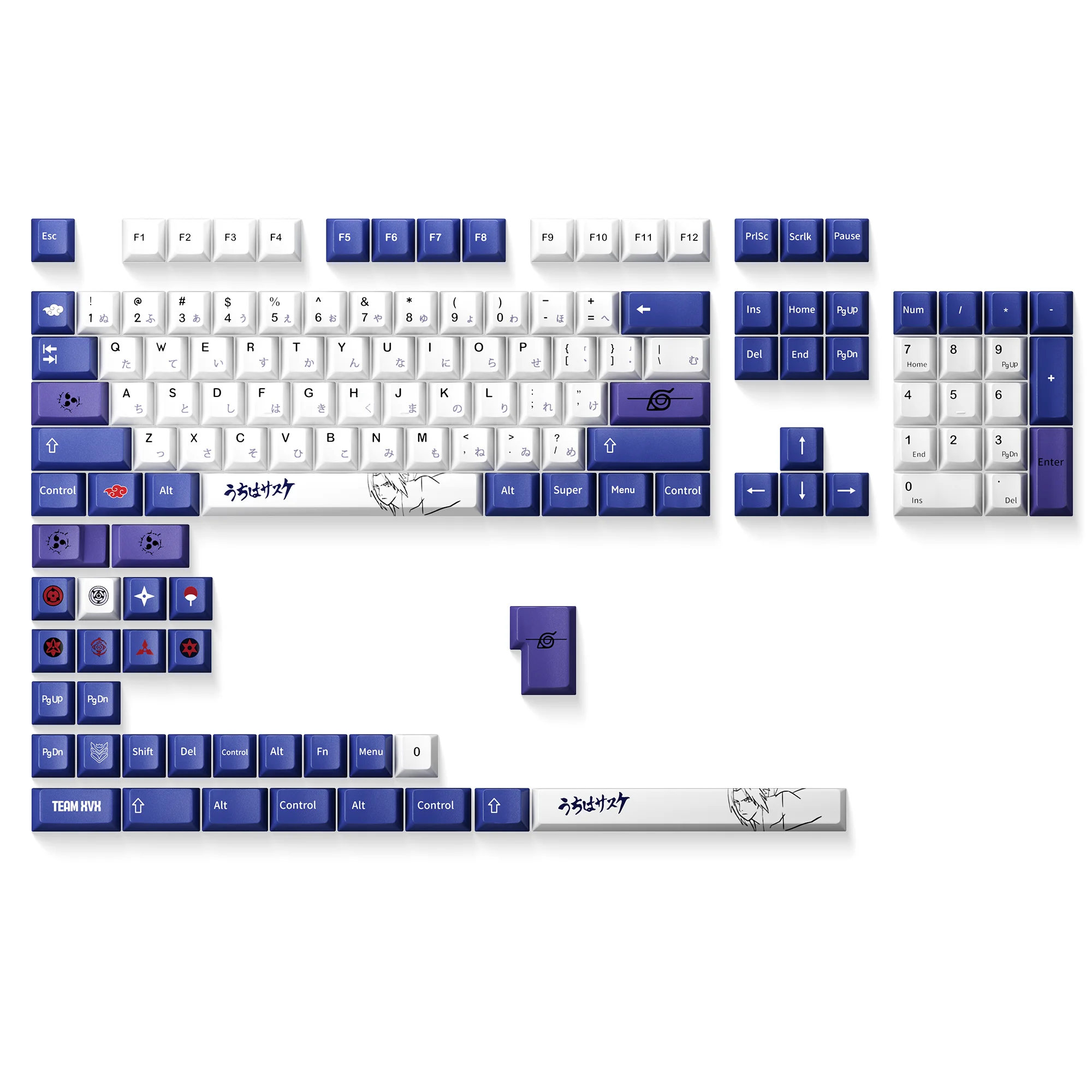 blue white 134keys