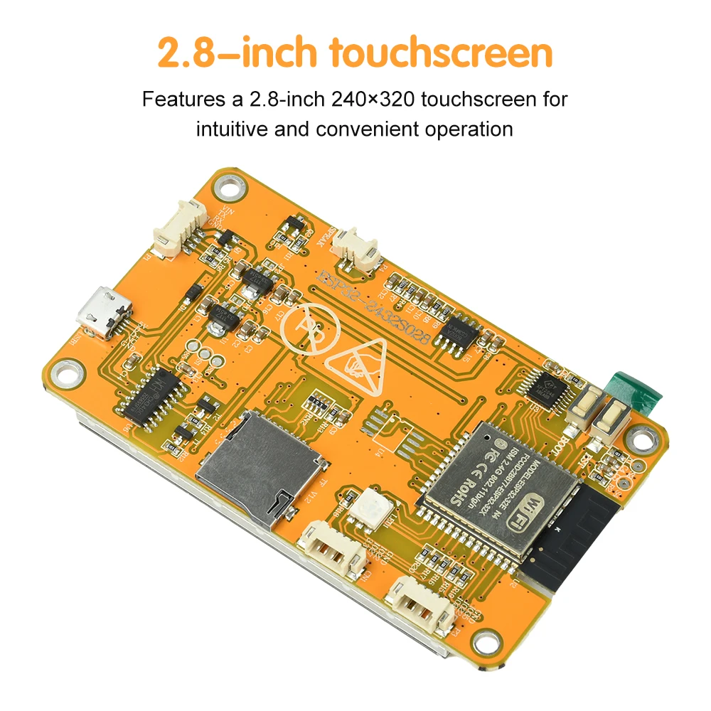 NerdMiner V2 Hashrate, Pantalla Inteligente, Crypto Solo, Lotería, Nerd Miner, Bitcoin Miner ESP32-2432S028, 355KH/s, Micro USB de 2,8 pulgadas - imagen 3