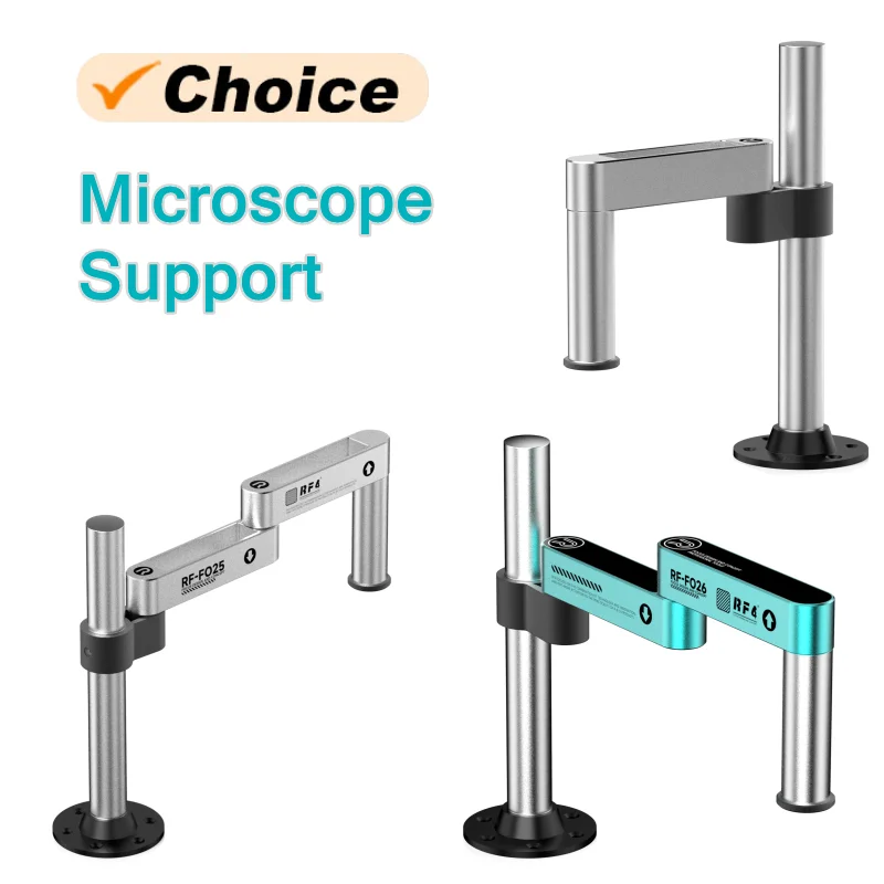 RF4 RF-FO24/FO25/FO26 360 °   Soporte de brazo oscilante para microscopio ajustable, elevación giratoria, soporte plegable telescópico Universal de aleación de aluminio